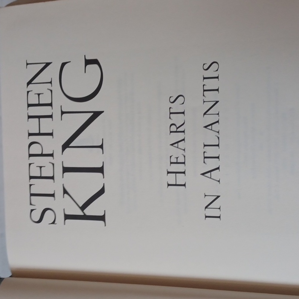4/$30 "Hearts in Atlantis" by Stephen King - Hardcover Book